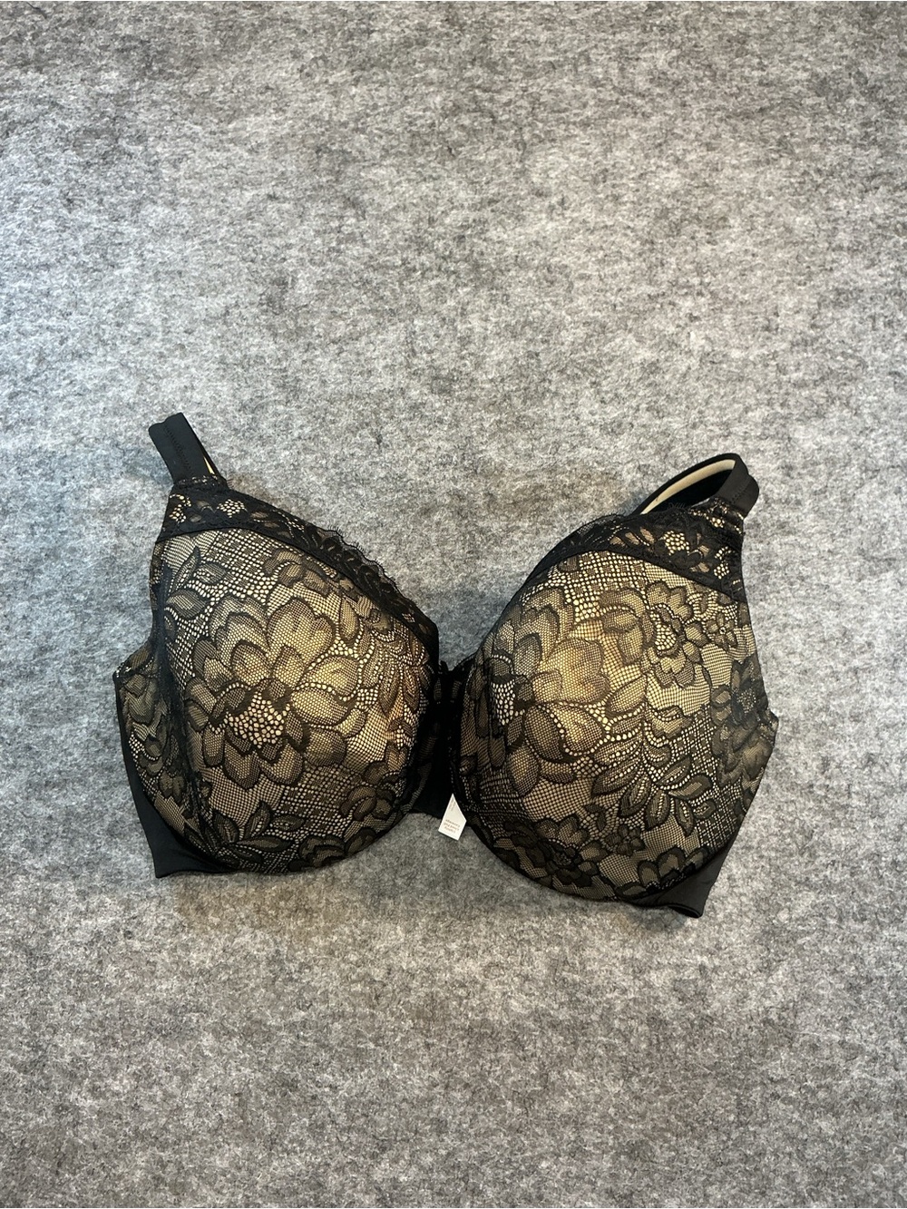 Cacique Lace Overlay Push-Up Bra Size 42H